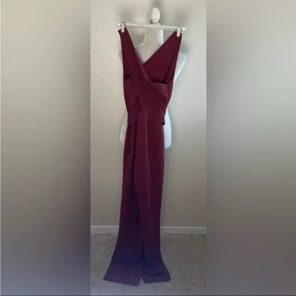 🍷 Banana Republic jumpsuit 6 EUC maroon burgundy pantsuit sleeveless spice LN - Picture 5 of 8